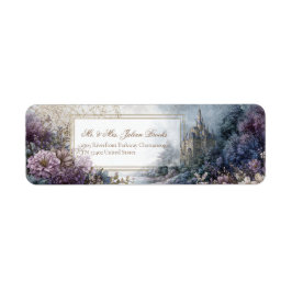 Lavender Enchanted Forest Gilded Castle Address Etiket