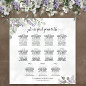 Lavender Eucalyptus 11 Tafel Wedding Seating Chart Poster