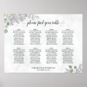 Lavender Eucalyptus 8 Table Weddenschap Poster (Voorkant)