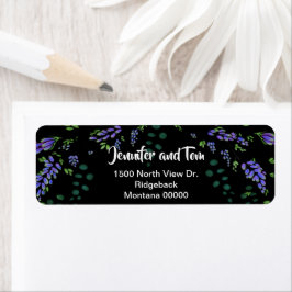 Lavender Eucalyptus black boho greenery Label