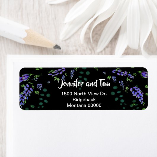 Lavender Eucalyptus black boho greenery Label (Insitu)