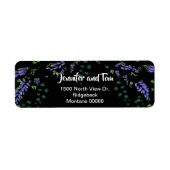 Lavender Eucalyptus black boho greenery Label (Voorkant)