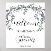 Lavender eucalyptus boho greenery poster (Voorkant)