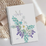 Lavender Eucalyptus Botanical Floral Monogram Planner<br><div class="desc">Waterverf botanische,  Lavender Eucalyptus waterverf-bloemen vormen een decoratie op deze planoire cover en het kan worden gepersonaliseerd met uw initiaal en naam. Uitzicht onze hele reeks producten in onze Zazzle winkel.</div>
