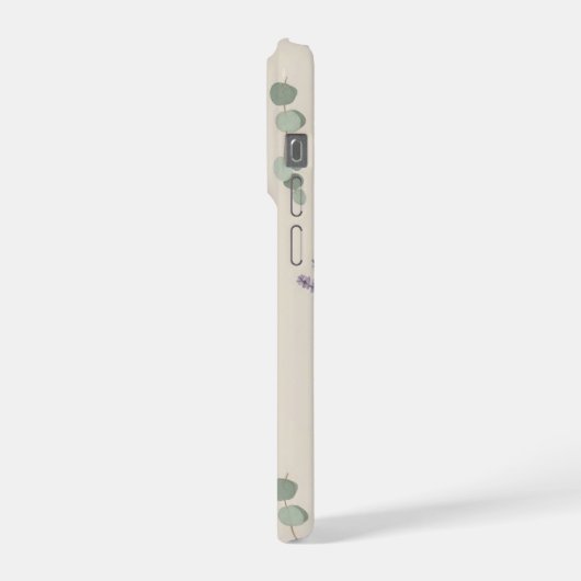 Lavender Eucalyptus Botanical Pattern Design iPhone Hoesje (Linkerkant)