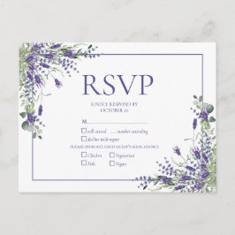 Lavender Eucalyptus Botanical Script Weddenschap R Uitnodiging Briefkaart