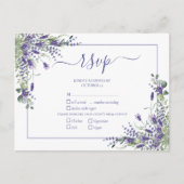 Lavender Eucalyptus Botanical Script Weddenschap R Uitnodiging Briefkaart (Voorkant)