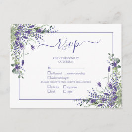 Lavender Eucalyptus Botanical Script Weddenschap R Uitnodiging Briefkaart
