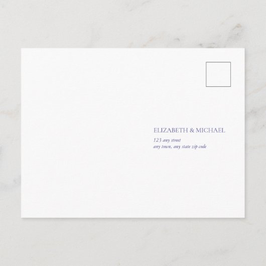 Lavender Eucalyptus Botanical Wood Weddenschap RSV Uitnodiging Briefkaart (Achterkant)