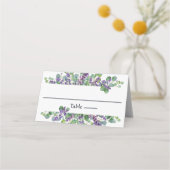 Lavender Eucalyptus Botanische bruiloft Plaatskaartje (Voorkant)
