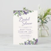 Lavender & Eucalyptus Bridal Shower Kaart (Staand voorkant)