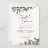 Lavender & Eucalyptus Bridal Shower Kaart (Voorkant)