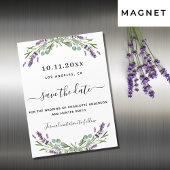 Lavender eucalyptus bruiloft, behalve de date magn magnetische uitnodiging