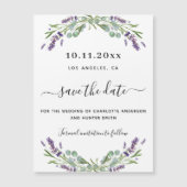Lavender eucalyptus bruiloft, behalve de date magn magnetische uitnodiging (Voorkant)