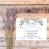 Lavender eucalyptus bruiloft RSVP menu