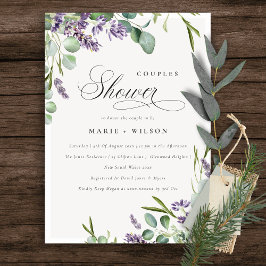 Lavender Eucalyptus Bunch Couples Shower Invite Bedankkaart