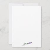 Lavender eucalyptus elegant Bridal bingo game card Kaart (Achterkant)