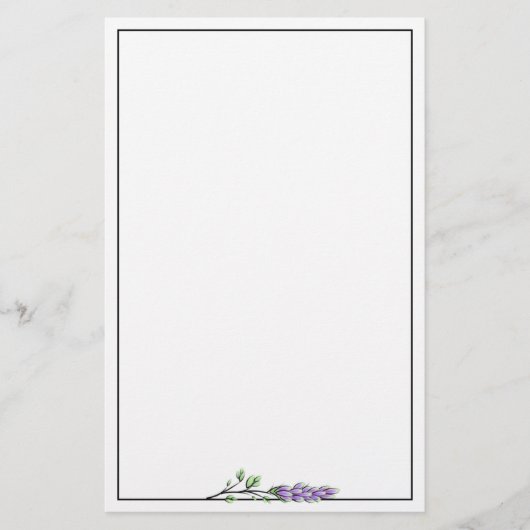 Lavender Eucalyptus elegant minimalistisch bankier Briefpapier (Voorkant)