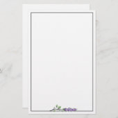 Lavender Eucalyptus elegant minimalistisch bankier Briefpapier (Voorkant / Achterkant)