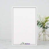 Lavender Eucalyptus elegant minimalistisch bankier Briefpapier (Staand voorkant)