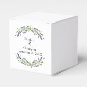 Lavender Eucalyptus Floral Botanical Wedding Bedankdoosjes (Voorkant Zijde)