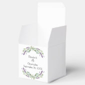Lavender Eucalyptus Floral Botanical Wedding Bedankdoosjes (Geopend)