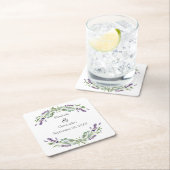 Lavender Eucalyptus Floral Botanical Wedding Kartonnen Onderzetters (Insitu)