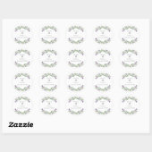 Lavender Eucalyptus Floral Botanical Wedding Ronde Sticker (Vel)