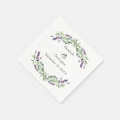 Lavender Eucalyptus Floral Botanical Wedding Servet (Hoek)