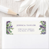 Lavender & Eucalyptus Floral Return Address Label (Insitu)