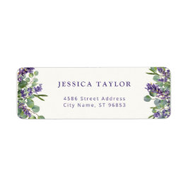 Lavender & Eucalyptus Floral Return Address Label