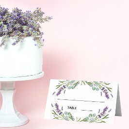 Lavender eucalyptus greenery bruiloft plaatskaartje