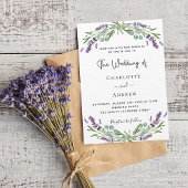 Lavender eucalyptus greenery bruiloft uitnodiging