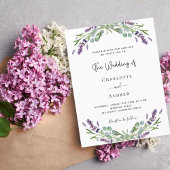 Lavender eucalyptus greenery bruiloft uitnodiging