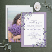 Lavender Eucalyptus Greenery Foto Wedding Invitat Kaart