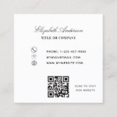 Lavender eucalyptus greenery QR code Vierkante Visitekaartje (Achterkant)