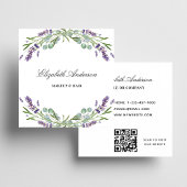 Lavender eucalyptus greenery QR code Vierkante Visitekaartje