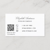 Lavender eucalyptus greenery QR code Visitekaartje (Achterkant)