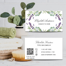 Lavender eucalyptus greenery QR code Visitekaartje