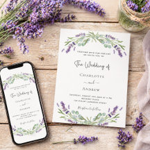 Lavender eucalyptus greenery violet bruiloft