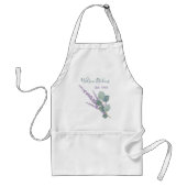 Lavender Eucalyptus Kitchen of Gardening Bib Schor Standaard Schort (Voorkant)