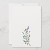 Lavender Eucalyptus Leafy Bunch Vow Renewal Invite Bedankkaart (Achterkant)
