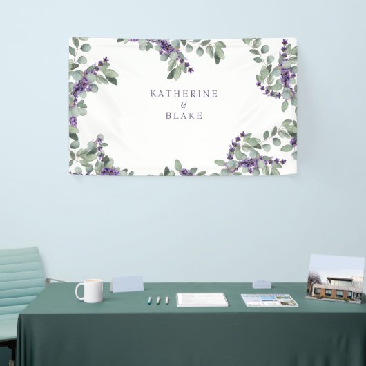 Lavender & Eucalyptus Names Wedding Spandoek (Beurs)