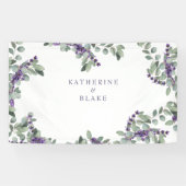 Lavender & Eucalyptus Names Wedding Spandoek (Horizontaal)