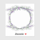 Lavender Eucalyptus paarse waterverf rozen Sticker (Vel)