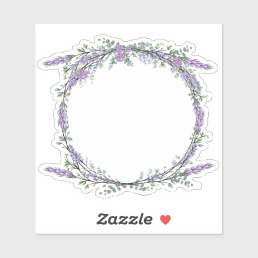 Lavender Eucalyptus paarse waterverf rozen Sticker (Vel)