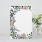 Lavender, Eucalyptus, roze rozen Briefpapier (Staand voorkant)