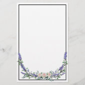 Lavender Eucalyptus roze rozen Briefpapier (Voorkant)