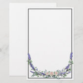 Lavender Eucalyptus roze rozen Briefpapier (Voorkant / Achterkant)