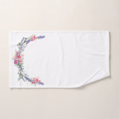 Lavender Eucalyptus roze rozen waterverf Bad Handdoek (Handdoek)